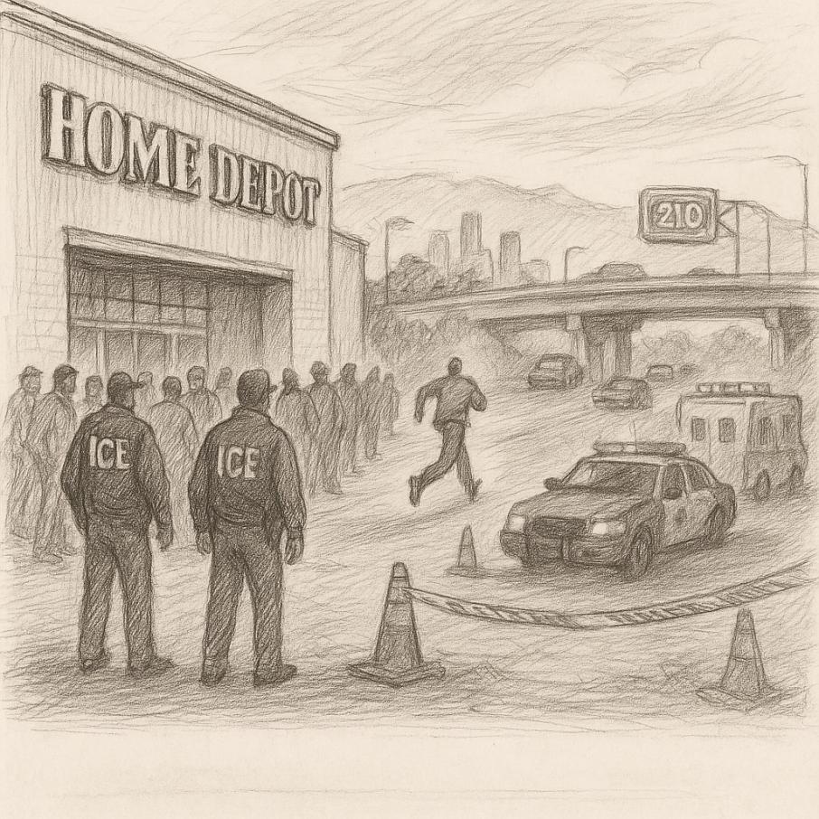 होम डिपोमा आइसको छापाः भाग्न खोज्दा ज्यान गयो